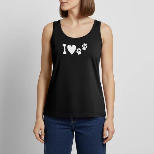 I Love Dog Prints - Women's Premium Tank Top