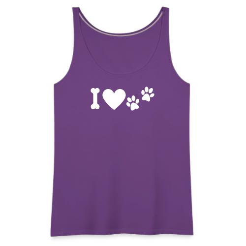 I Love Dog Prints - Women's Premium Tank Top