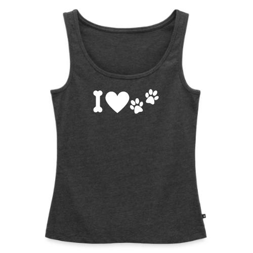 I Love Dog Prints - Women's Premium Tank Top