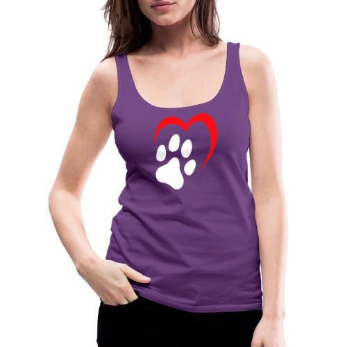 Heart and Paw Print - Women's Premium Tank Top