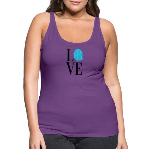 Love Yarn Teal - Women's Premium Tank Top