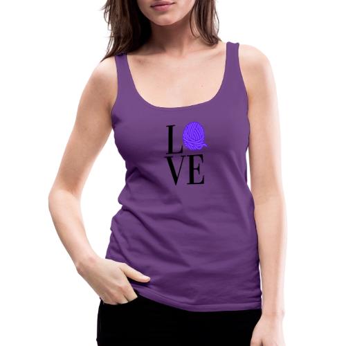 Love Yarn Purple - Women's Premium Tank Top