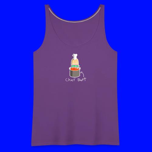 Chef Bert, White Outline (tshirts) - Women's Premium Tank Top