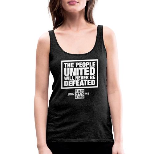People United (white, front-facing) - Women's Premium Tank Top