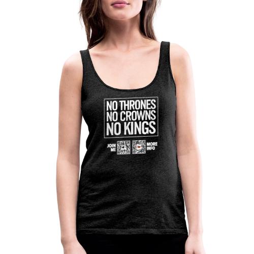 No Thrones (white, front-facing) - Women's Premium Tank Top