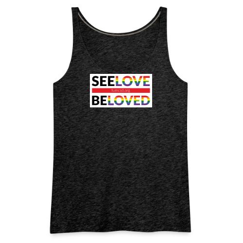 FUMCSD See Love, Be Loved: white design background - Women's Premium Tank Top