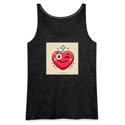 DALLE 2025 09 13 15 56 10 A winking heart sh - Women's Premium Tank Top