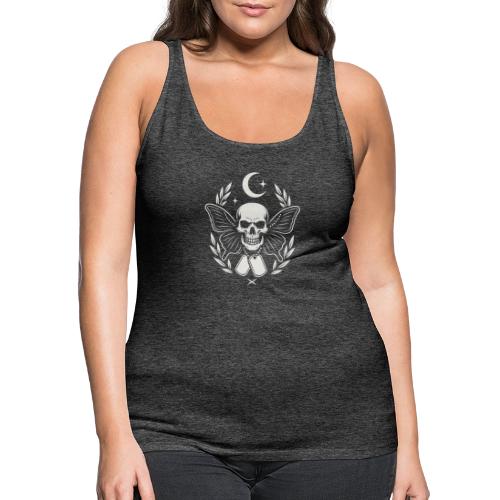 Skull butterfly dog tags - Women's Premium Tank Top