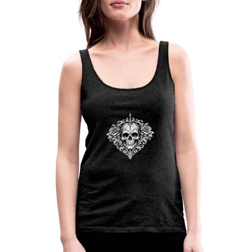 Gothic Filigree Skull - Women's Premium Tank Top