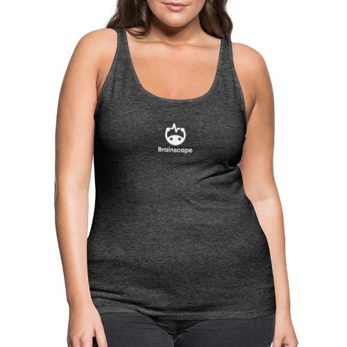 Brainscape Logo - Stacked White - Women's Premium Tank Top