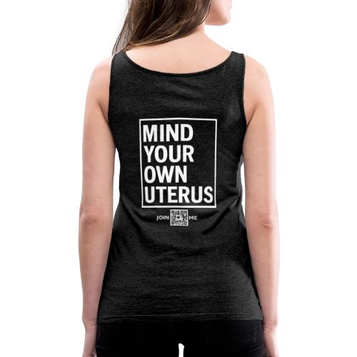 Uterus (white, back-facing) - Women's Premium Tank Top