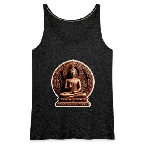 Buddha Statue in meditation and Hand Mudra - Women's Premium Tank Top