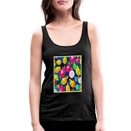 Dragon Fruit Pattern Art - Women's Premium Tank Top