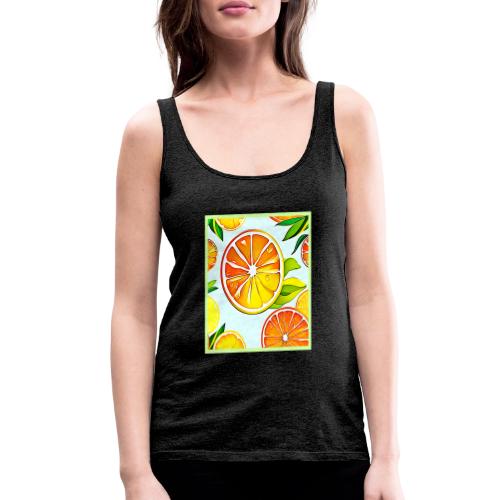 Orange Slice: Citrus Art - Women's Premium Tank Top