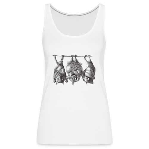Vampire Owl with Bats - Women's Premium Tank Top