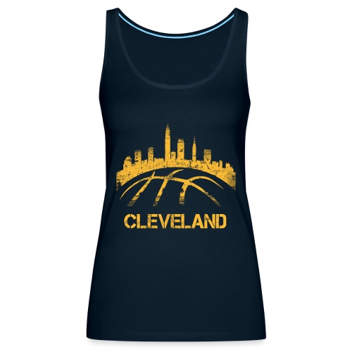 Cleveland Basketball Skyline - Women's Premium Tank Top