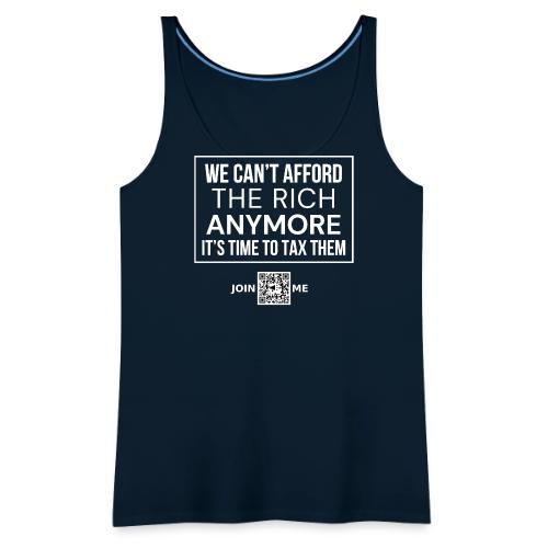 Tax the Rich (white, front-facing) - Women's Premium Tank Top