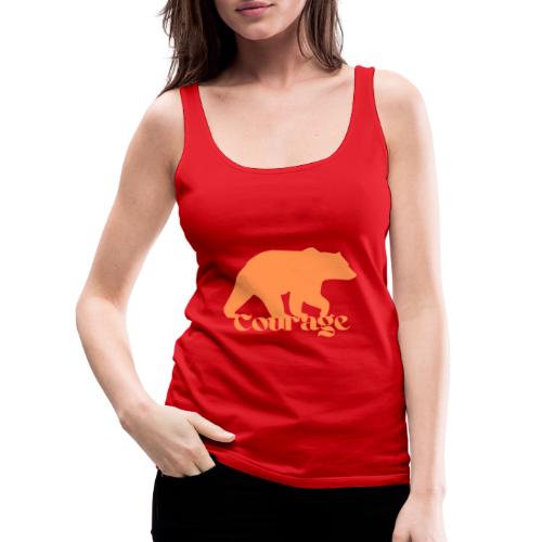 Courage Bear Orange - Women's Premium Tank Top