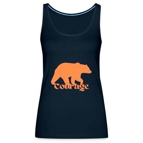 Courage Bear Orange - Women's Premium Tank Top