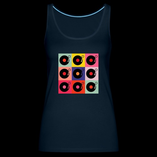 Records in the Fashion of Warhol - Women's Premium Tank Top