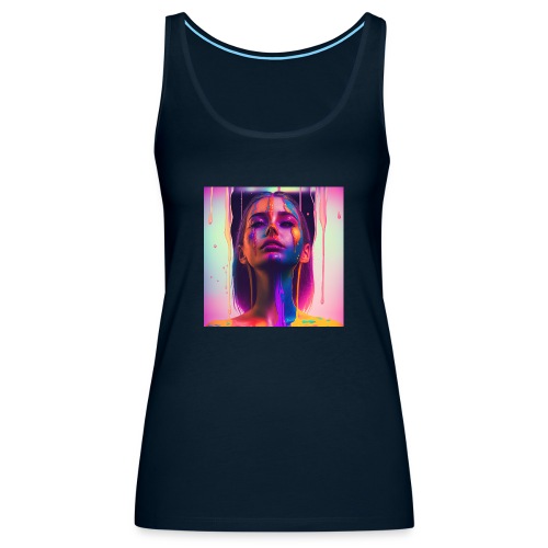 Waking Up on the Right Side of Bed - Drip Portrait - Women's Premium Tank Top