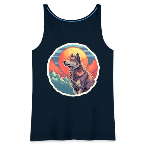 Majestic Wolf Moon - Women's Premium Tank Top
