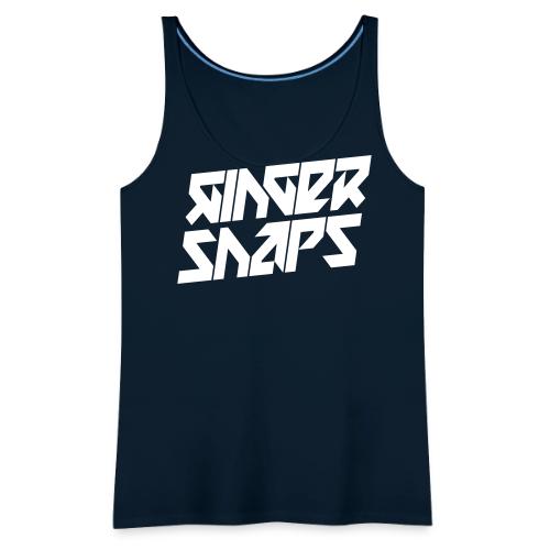 Ginger Snap5 logo (two lines white) - Women's Premium Tank Top
