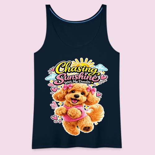 Chasing Sunshine With My Doodle - Women's Premium Tank Top