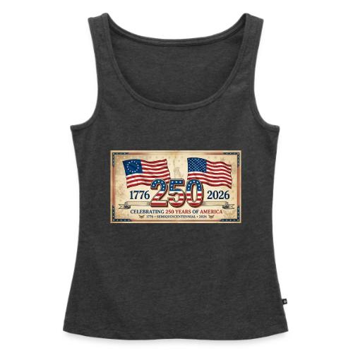 USA 250th Anniversary Flags Emblem - Women's Premium Tank Top