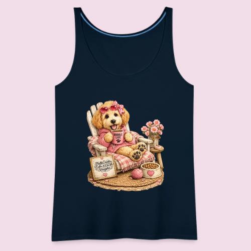 Just Enjoying Life Doodle Dog - Women's Premium Tank Top