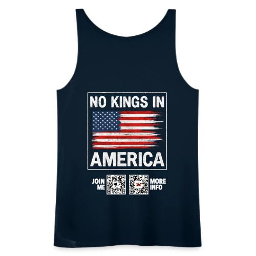 No Kings In America (white, back) - Women's Premium Tank Top