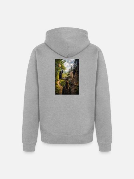 Choose the bear - Unisex Premium Organic Zip Hoodie - heather grey