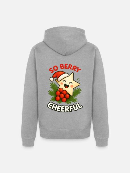 So Berry Cheerful - Unisex Premium Organic Zip Hoodie - heather grey