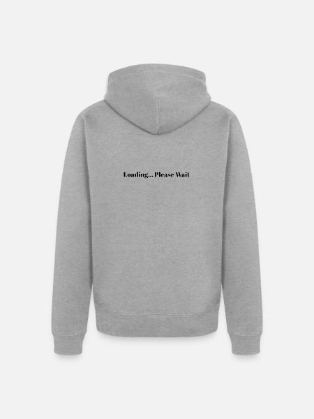 Loading... Please Wait - Unisex Premium Organic Zip Hoodie - heather grey