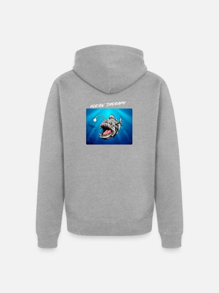 Ocean_Therapy - Unisex Premium Organic Zip Hoodie - heather grey