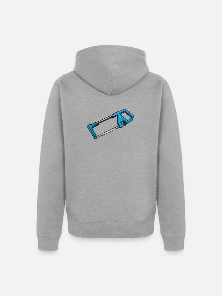 Hacksaw iron saw | Eisensäge - Unisex Premium Organic Zip Hoodie - heather grey