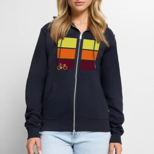 tricolor with bicycle - Unisex Premium Organic Zip Hoodie