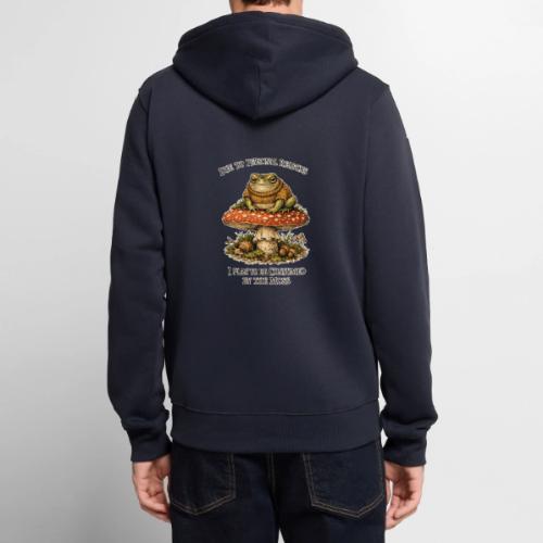 Frog Consumed by Moss Cottagecore Aesthetic - Unisex Premium Organic Zip Hoodie