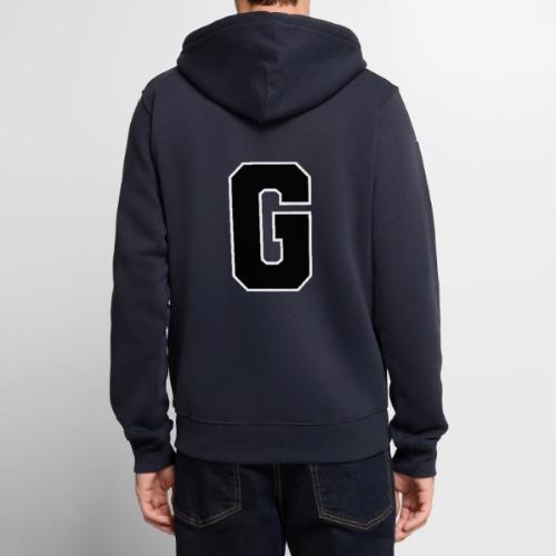 Varsity Letter G Collegiate Alphabet Art - Unisex Premium Organic Zip Hoodie