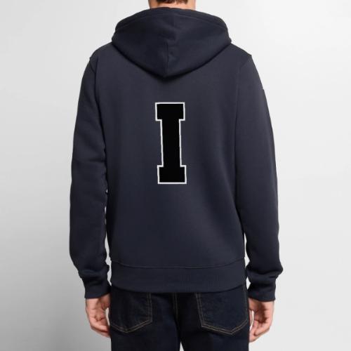 Varsity Letter I Collegiate Monogram - Unisex Premium Organic Zip Hoodie