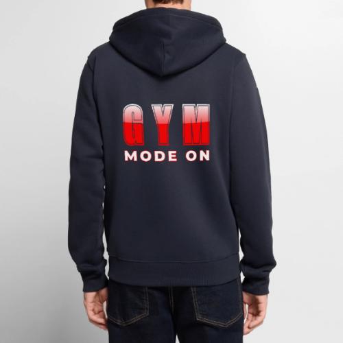 Gym Mode On Fitness Typography Design - Unisex Premium Organic Zip Hoodie