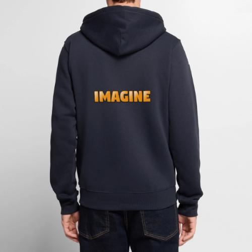 Imagine Word Art – Creative Gradient Design - Unisex Premium Organic Zip Hoodie