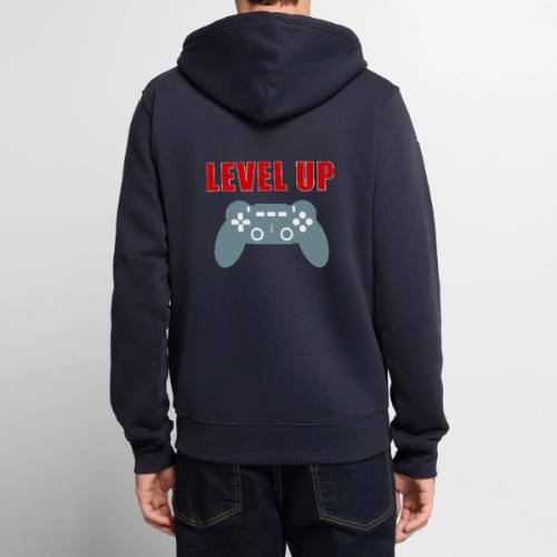 Level Up Gamer Controller Apparel - Unisex Premium Organic Zip Hoodie