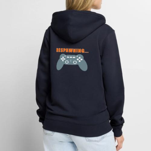 Respawning Gamer Controller Design - Unisex Premium Organic Zip Hoodie