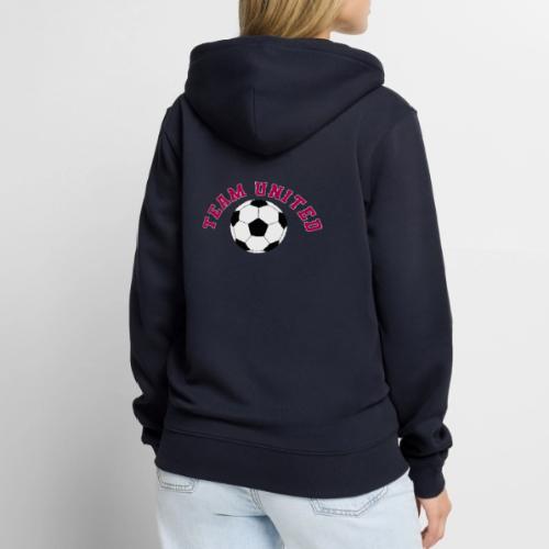 Team United Soccer Ball Sports Design - Unisex Premium Organic Zip Hoodie