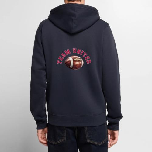 Team United American Football Design - Unisex Premium Organic Zip Hoodie