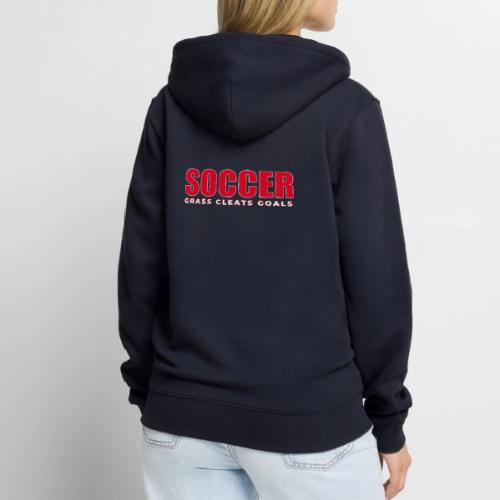 Soccer Grass Cleats Goals Typography Design - Unisex Premium Organic Zip Hoodie