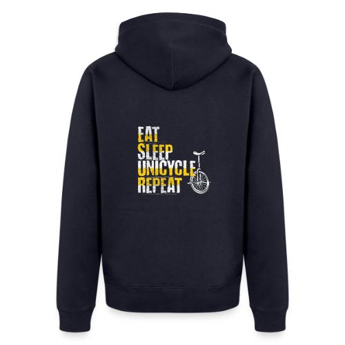 Eat Sleep Unicycle Repeat - Unisex Premium Organic Zip Hoodie