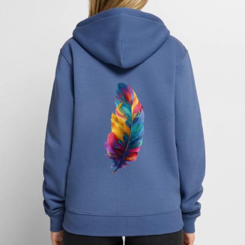 Spectrum Feather Flow - Unisex Premium Organic Zip Hoodie