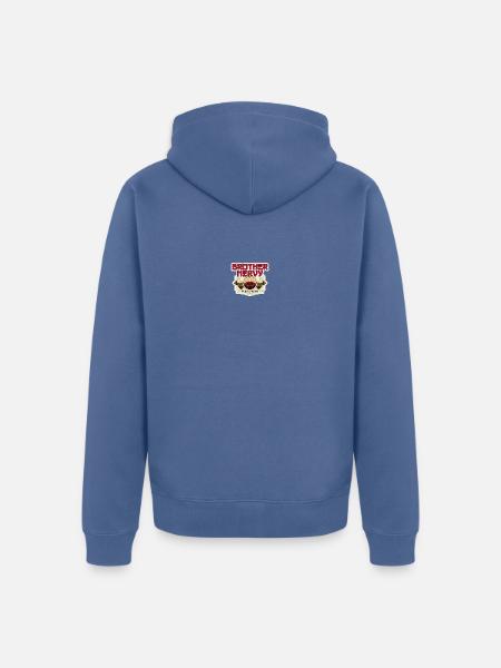 BROTHER NERVY | Tokyo Nights - Unisex Premium Organic Zip Hoodie - stone blue